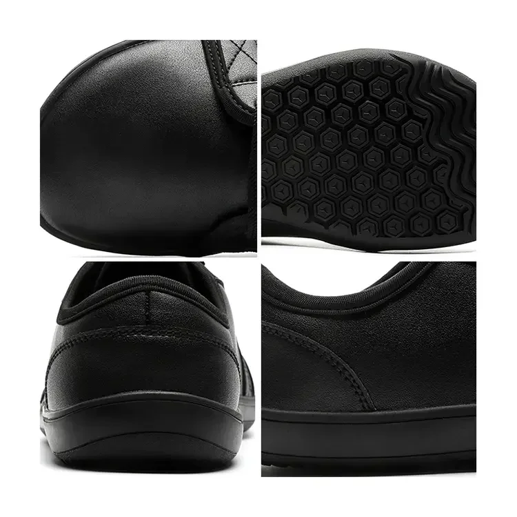 Mens Artificial Leather Wide Barefoot Shoes Unisex Plus Size Male Outdoor Minimalist Sneakers Women Zero Drop Casual Walking