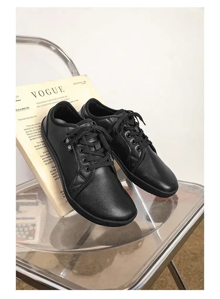 Mens Artificial Leather Wide Barefoot Shoes Unisex Plus Size Male Outdoor Minimalist Sneakers Women Zero Drop Casual Walking