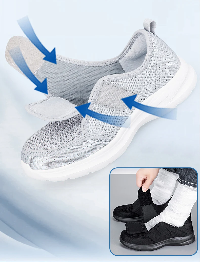 New Women Orthopedics Wide Feet Swollen Walking Casual Shoes Unisex Thumb Eversion Adjusting Soft Comfortable Diabetic Man Shoes