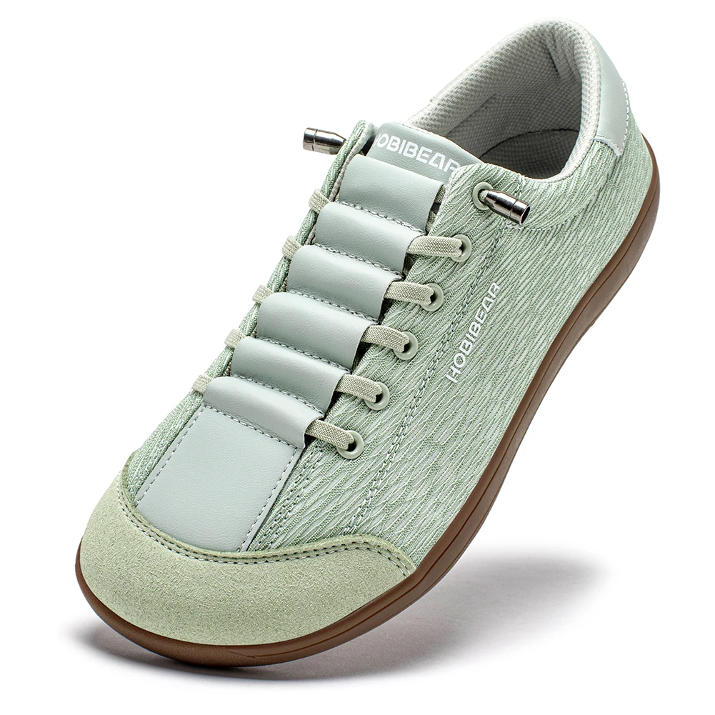 HOBIBEAR Women Mesh Wide Width Barefoot Shoes Unisex Zero Drop Minimalist Sneakers Slip On Breathable Lightweight Walking Shoes