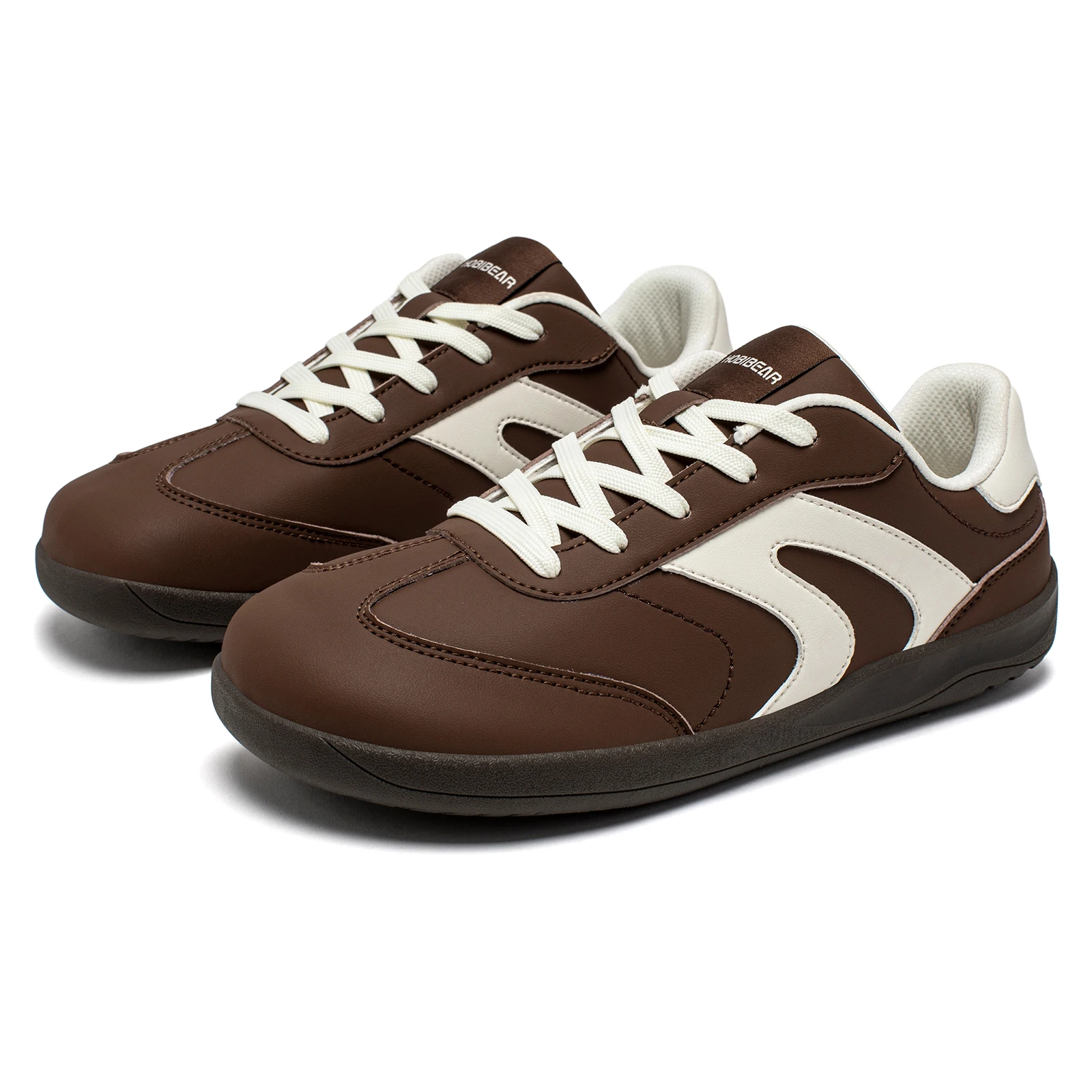 HOBIBEAR Wide Toe Shoes Unisex Artificial Leather Barefoot Sneakers Casual Retro Zero Drop Shoes for Women Men - Image 2