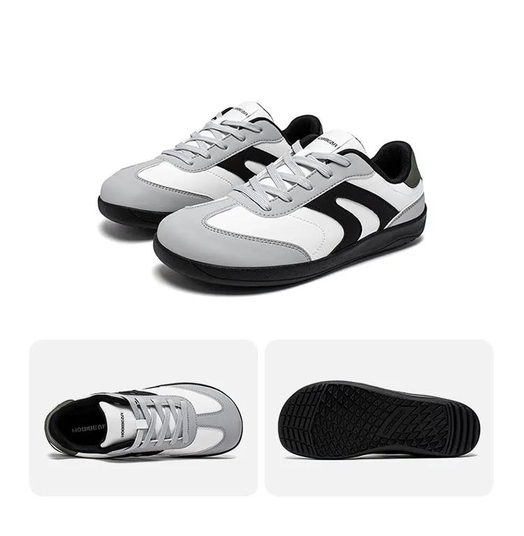 HOBIBEAR Wide Toe Shoes Unisex Artificial Leather Barefoot Sneakers Casual Retro Zero Drop Shoes for Women Men HOBIBEAR Wide Toe Shoes Unisex Artificial Leather Barefoot Sneakers Casual Retro Zero Drop Shoes for Women Men