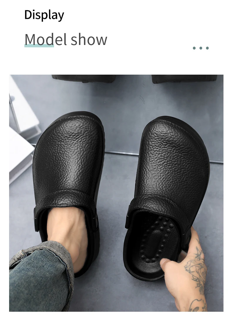Fashionable unisex solid color shoes for the food service industry, comfortable, lightweight, durable, waterproof, suitable for kitchens and hospitals, casual soft slip-on flat shoes Fashionable unisex solid color shoes for the food service industry, comfortable, lightweight, durable, waterproof, suitable for kitchens and hospitals, casual soft slip-on flat shoes