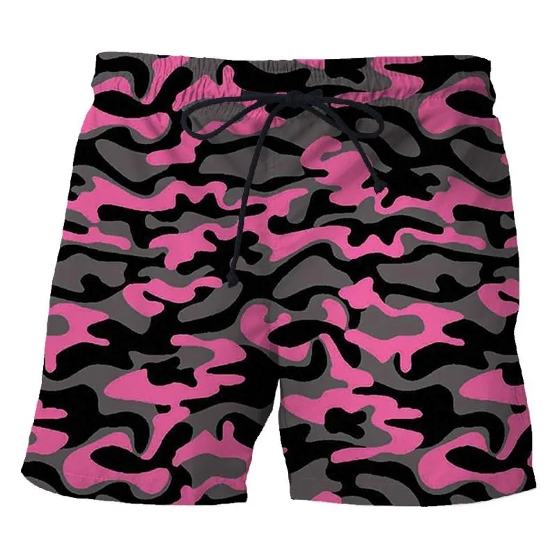 Camouflage 3D Printed Short Pants Men's Outdoor Sports Board Shorts Unisex Fashion Casual Swimming Shorts Beach Trunks Clothing