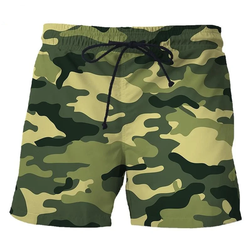 Camouflage 3D Printed Short Pants Men's Outdoor Sports Board Shorts Unisex Fashion Casual Swimming Shorts Beach Trunks Clothing