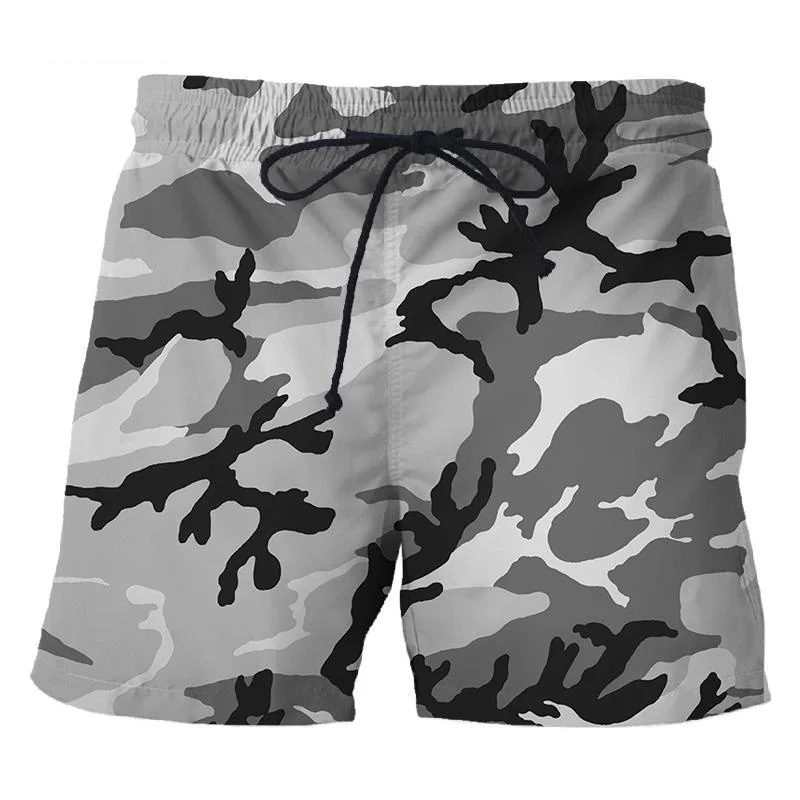 Camouflage 3D Printed Short Pants Men's Outdoor Sports Board Shorts Unisex Fashion Casual Swimming Shorts Beach Trunks Clothing