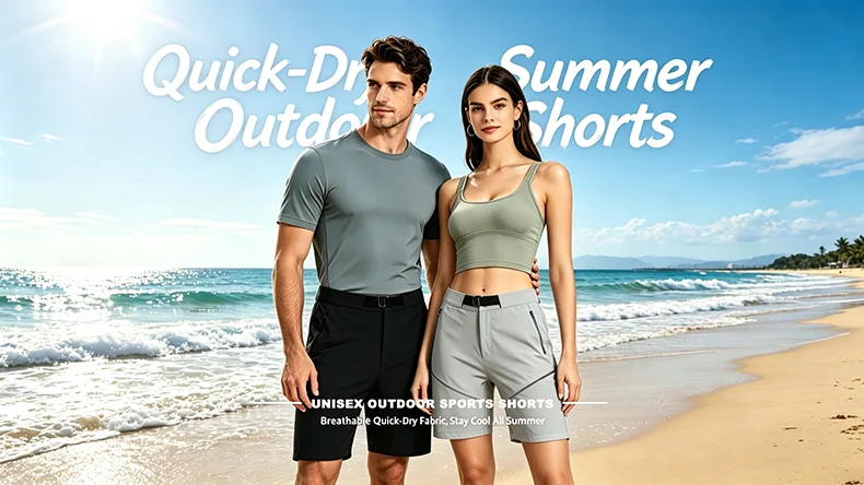 JNLN Men's Women's Summer Hiking Shorts Outdoor Stretch Quick Dry Shorts Unisex For Camping Trekking Climbing Running Oversize