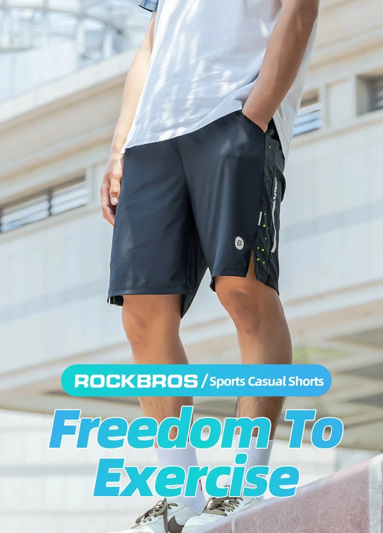 ROCKBROS Sports Shorts Breathable Running Shorts Unisex Summer Quick-drying Casual Spandex Jogging Fitness Trousers ROCKBROS Sports Shorts Breathable Running Shorts Unisex Summer Quick-drying Casual Spandex Jogging Fitness Trousers