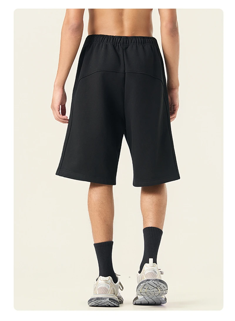 JMD Trendy 2026 Autumn Man 500gsm Fleece Shorts Unisex Casual Loose Heavy Weight Knee Length Shorts Streetwears QH0118