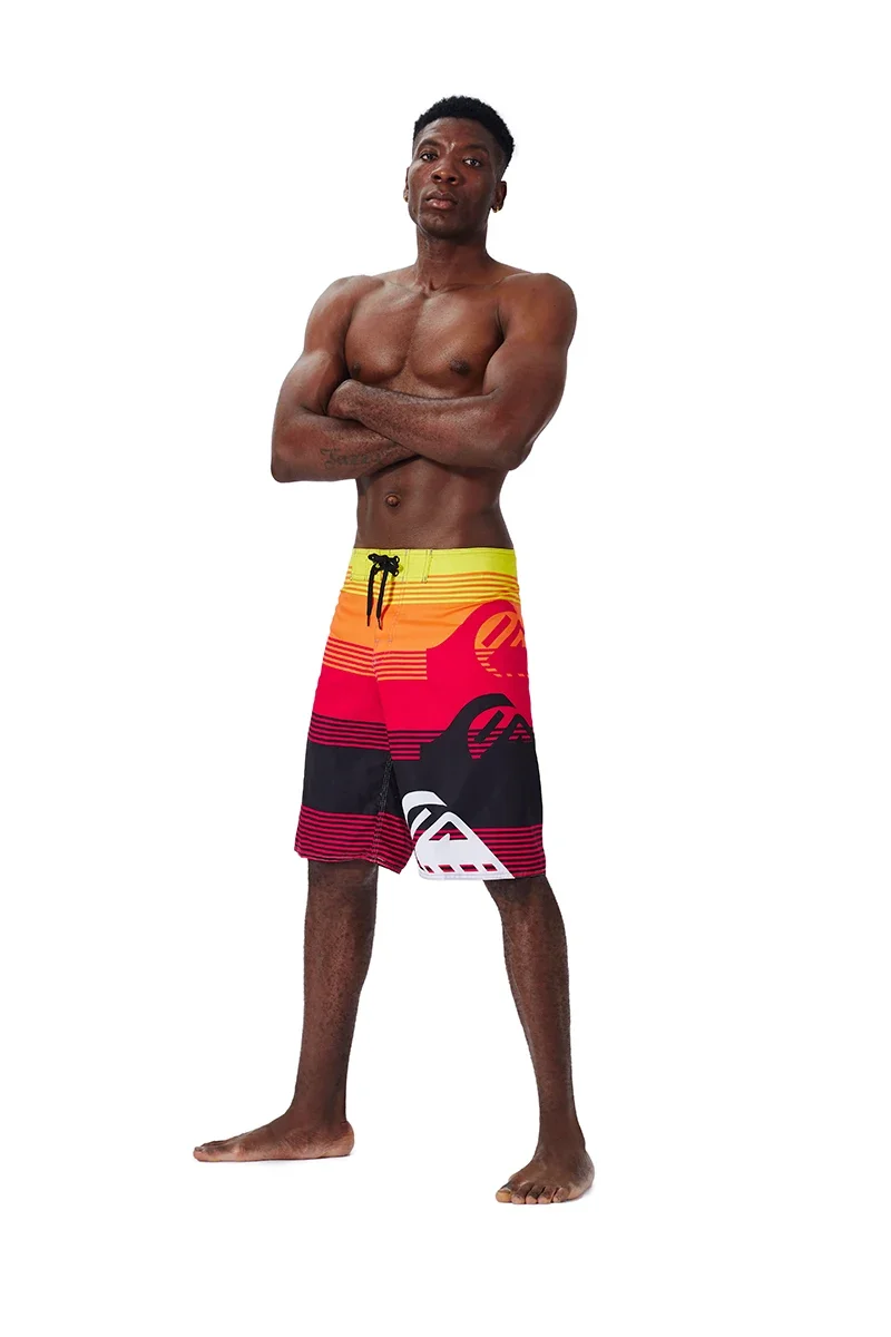 30-44size Summer men shorts casual breathable jogging fitness pants loose printed board shorts surf beach pants swimming trunks