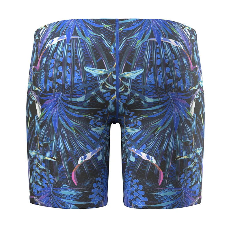 SEOBEAN Men's Fashion Tropical Rainforest Hawaii Style Long Briefs Quick Dry Hot Springs Beach Shorts Swimming Trunks