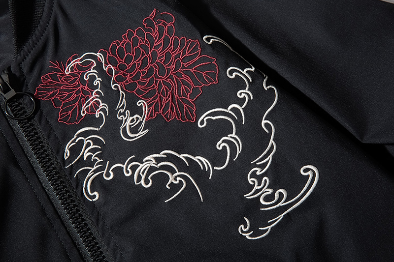 Men's Bomber Jacket with Chinese Dragon Embroidery Men's Bomber Jacket with Chinese Dragon Embroidery