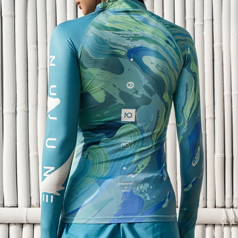 Nu-June Women Swimsuit Long Sleeve Surf Rashguard Set Sport Quick Dry Zipper Racing Swimsuit Surfing Rash Guard Gym Beachwear - Image 6
