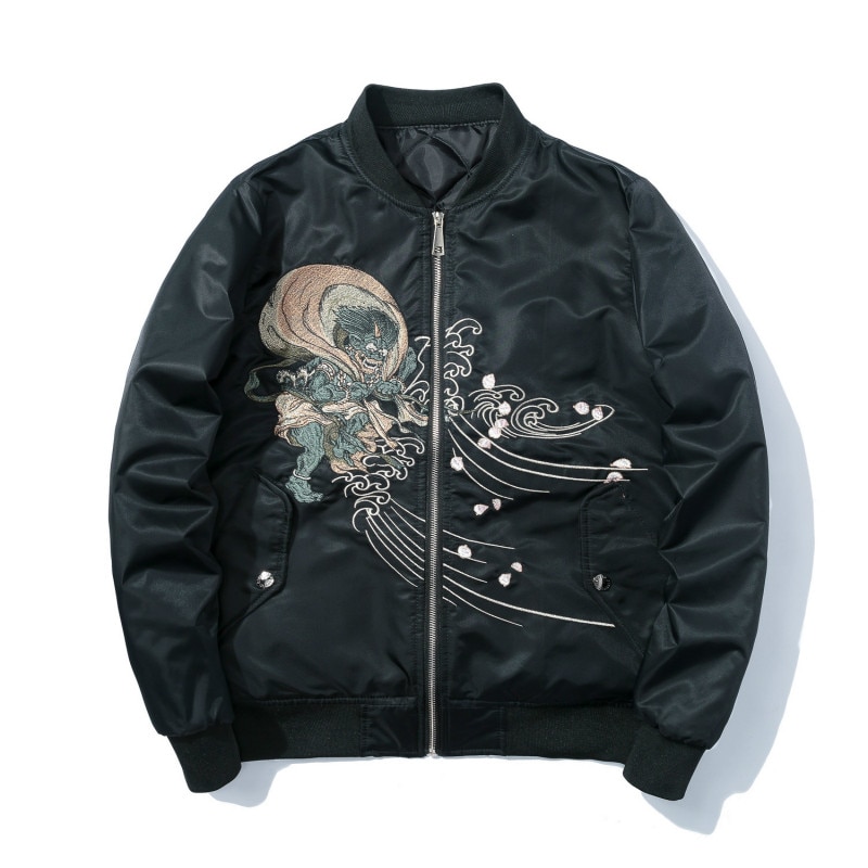 Men's Embroidered Bomber Jacket - Image 2