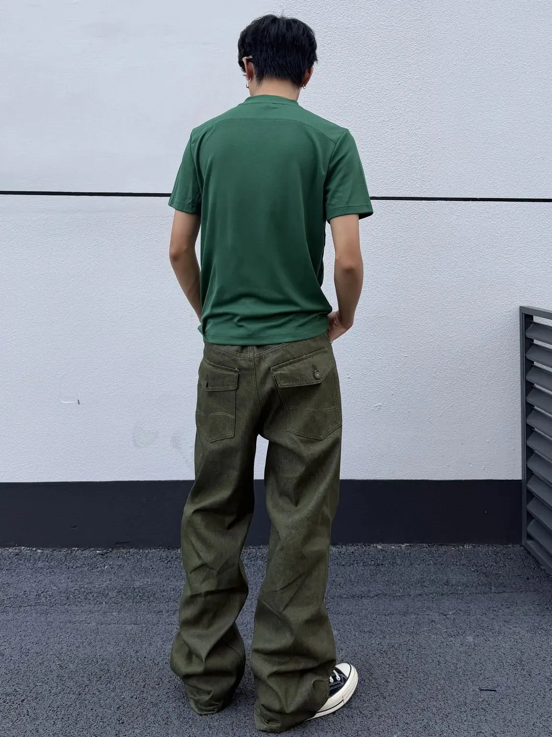 Men's Retro Green Casual 90s Pants High Waist Straight Unisex Trousers Summer Street Boy Bottom Male Wide Legs Sweatpants Men's Retro Green Casual 90s Pants High Waist Straight Unisex Trousers Summer Street Boy Bottom Male Wide Legs Sweatpants