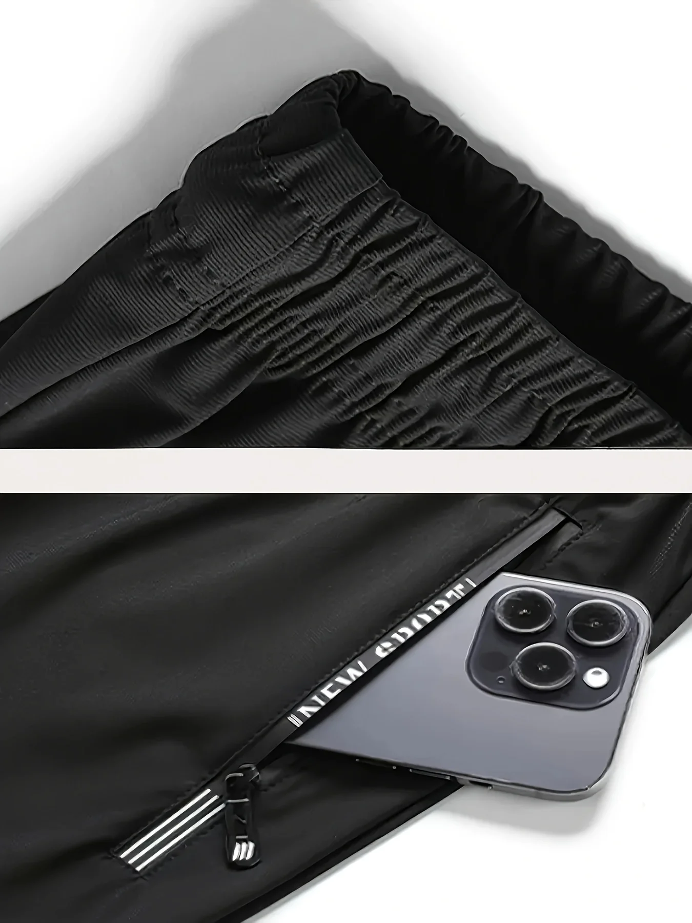 2Pcs Unisex Quick-drying Sweatpants Moisture-wicking Ice Fiber Elastic Waistband Breathable Straight Running Casual Baggy Pants