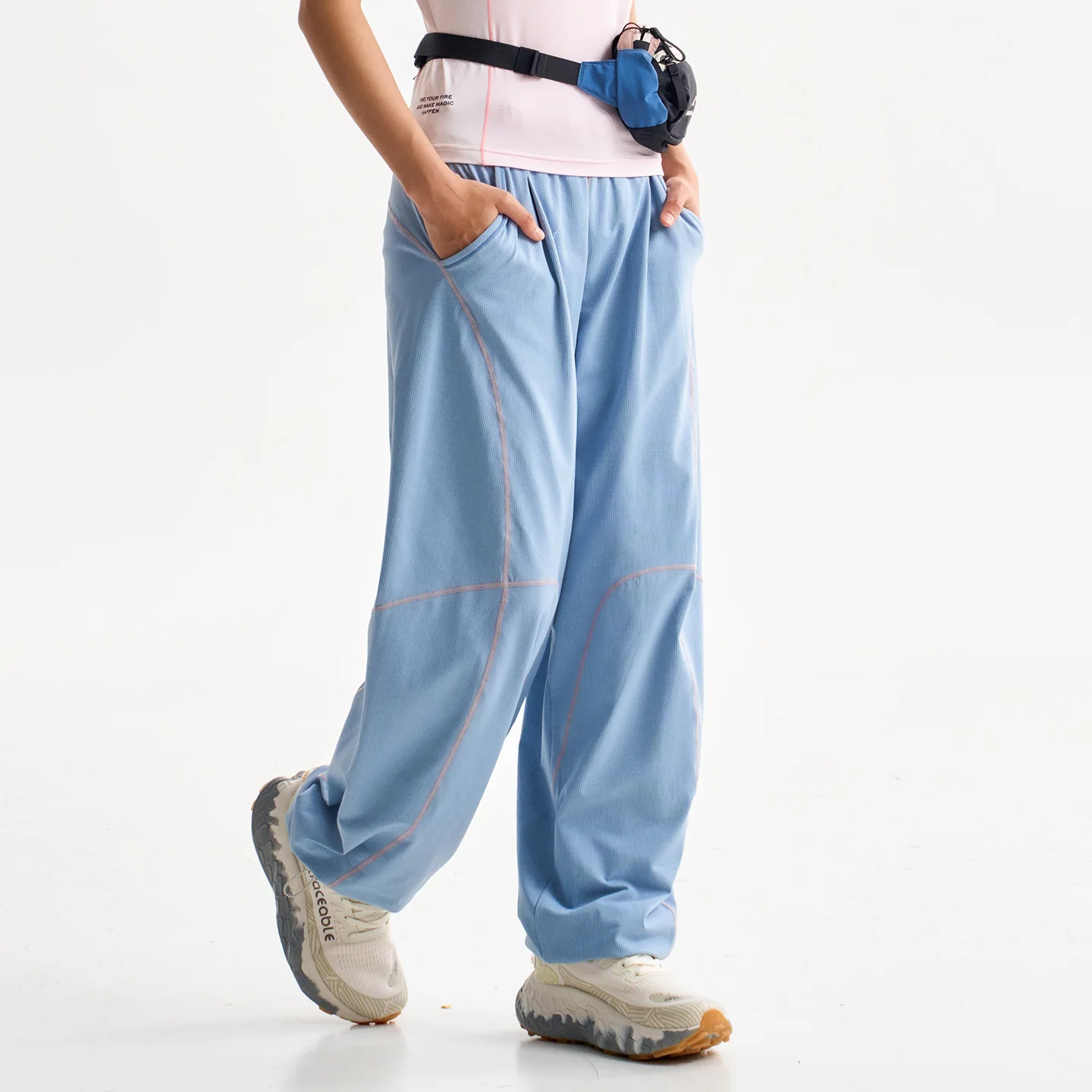Men Women Outdoor Hiking Quick Dry Loose Casual Sport Trousers Streetwear Lightweight Knitted Pants Unisex Joggers Sweatpants - Image 6