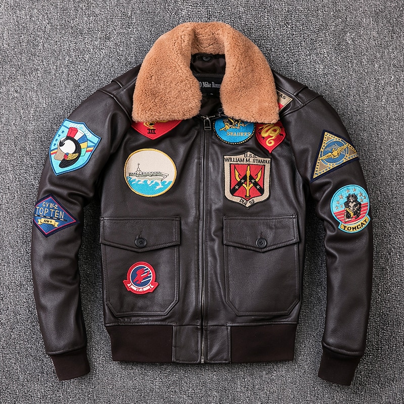 Top Gun Leather Jacket - Image 3