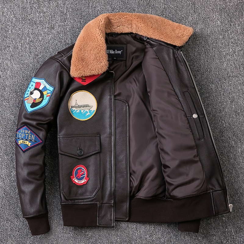 Top Gun Leather Jacket - Image 4