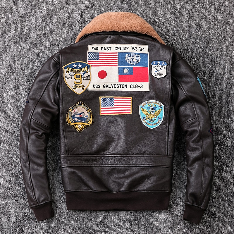 Top Gun Leather Jacket - Image 2