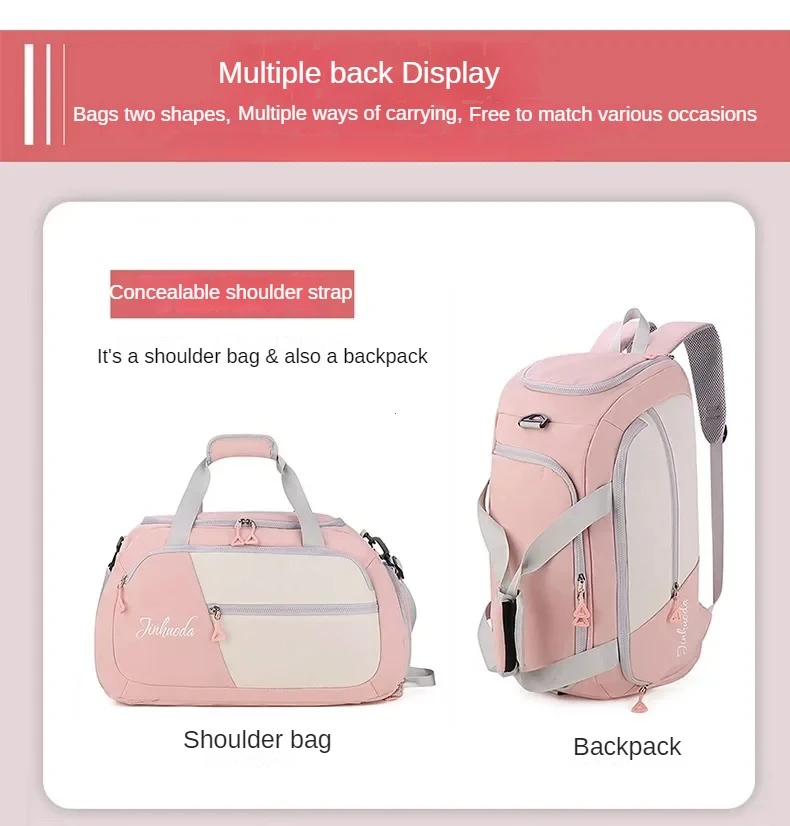 Large Capacity Outdoor Travel Luggage Bag Shoulder Handbag Gym Sports Bags Men Women Waterproof Fitness Training Backpacks