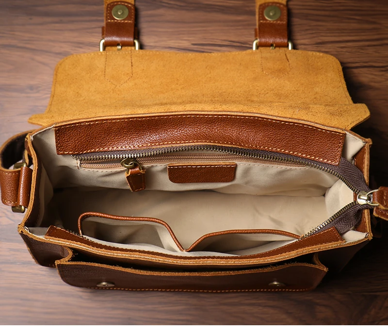 NUKA High Quality Top-Grain Cowhide Crossbody Bag Retro Unisex Messenger Bag Luxury Shoulder Bag Genuine Leather Cambridge Bags NUKA High Quality Top-Grain Cowhide Crossbody Bag Retro Unisex Messenger Bag Luxury Shoulder Bag Genuine Leather Cambridge Bags