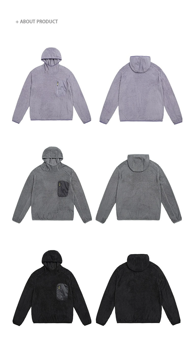 Unisex THERMOLITE® All Season Thermal Hoodie 190g Ultralight Breathable Fleece Mid Layer with Thumbholes & Zip Pocket