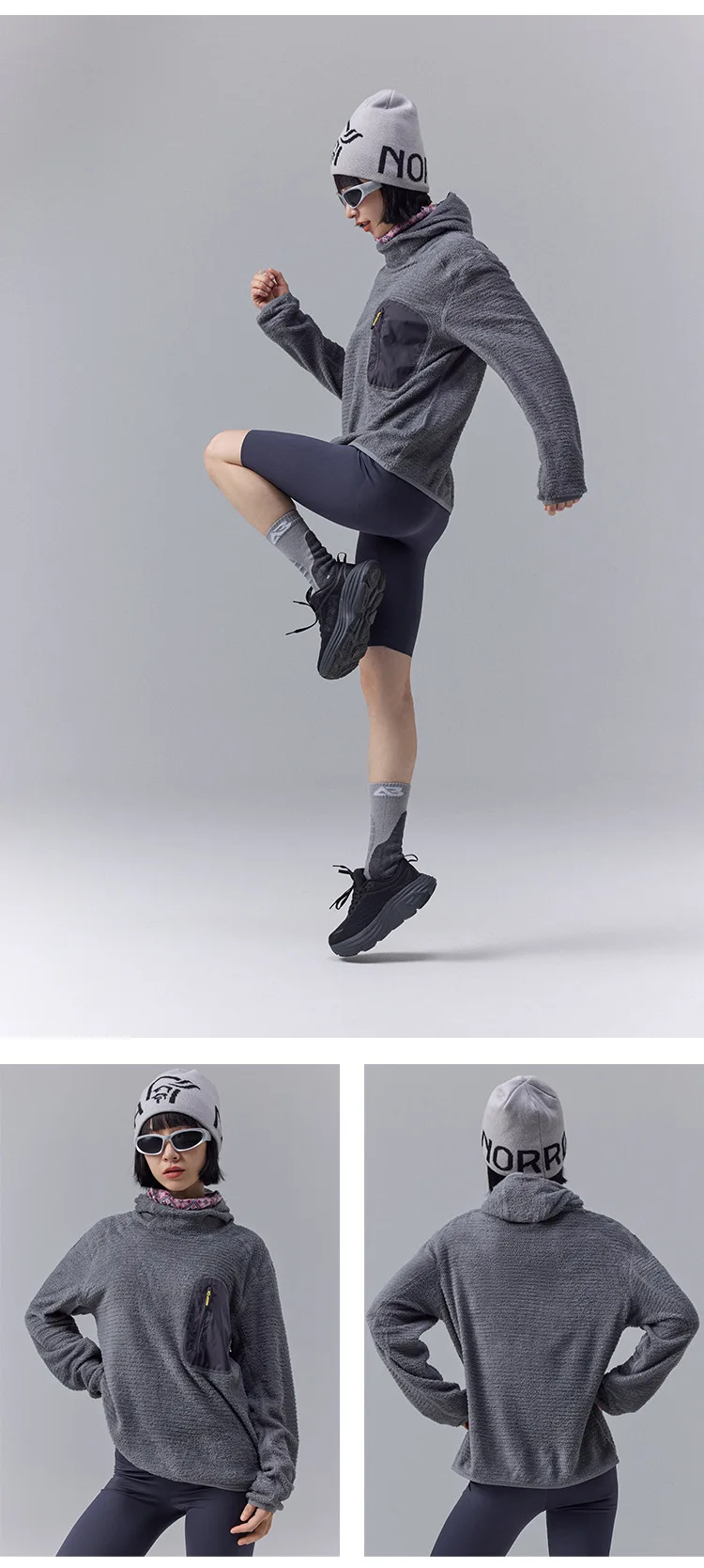 Unisex THERMOLITE® All Season Thermal Hoodie 190g Ultralight Breathable Fleece Mid Layer with Thumbholes & Zip Pocket