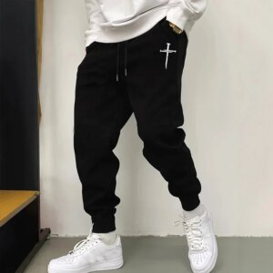 2025 New Arrival Men's Sweatpants High Quality Autumn Winter Daily Casual Sports Jogger Pants Gym Male Cross Printed Trousers