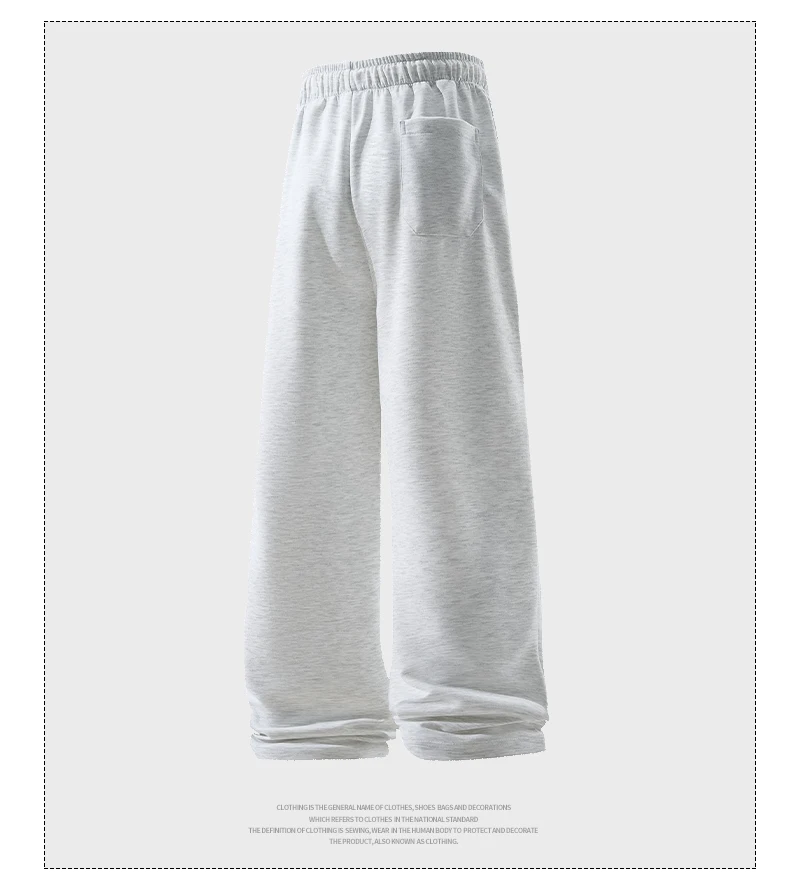 Wide Leg Pant Fashion Causal Breathable Men Sweatpant Male Autumn Versatile Elastic High Waist Drawstring Loose Straight Trouser Wide Leg Pant Fashion Causal Breathable Men Sweatpant Male Autumn Versatile Elastic High Waist Drawstring Loose Straight Trouser