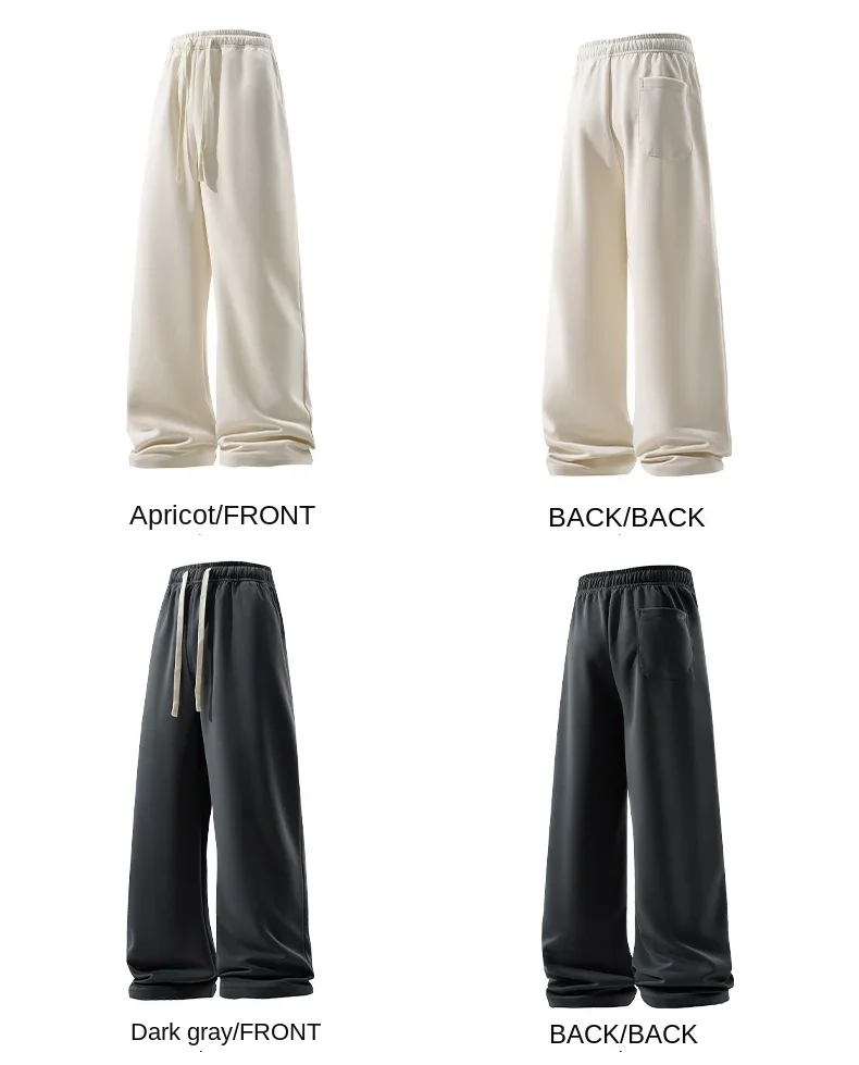 Wide Leg Pant Fashion Causal Breathable Men Sweatpant Male Autumn Versatile Elastic High Waist Drawstring Loose Straight Trouser Wide Leg Pant Fashion Causal Breathable Men Sweatpant Male Autumn Versatile Elastic High Waist Drawstring Loose Straight Trouser