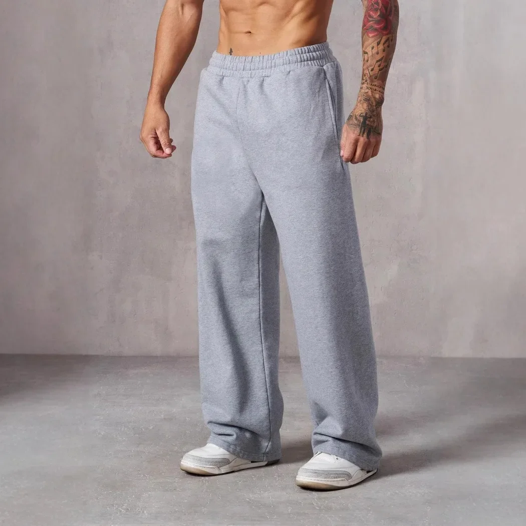 Couple Set Y2K Baggy Joggers Oversized Streetwear Pants Men Women Pure Color Cargo Pants for Running Workout