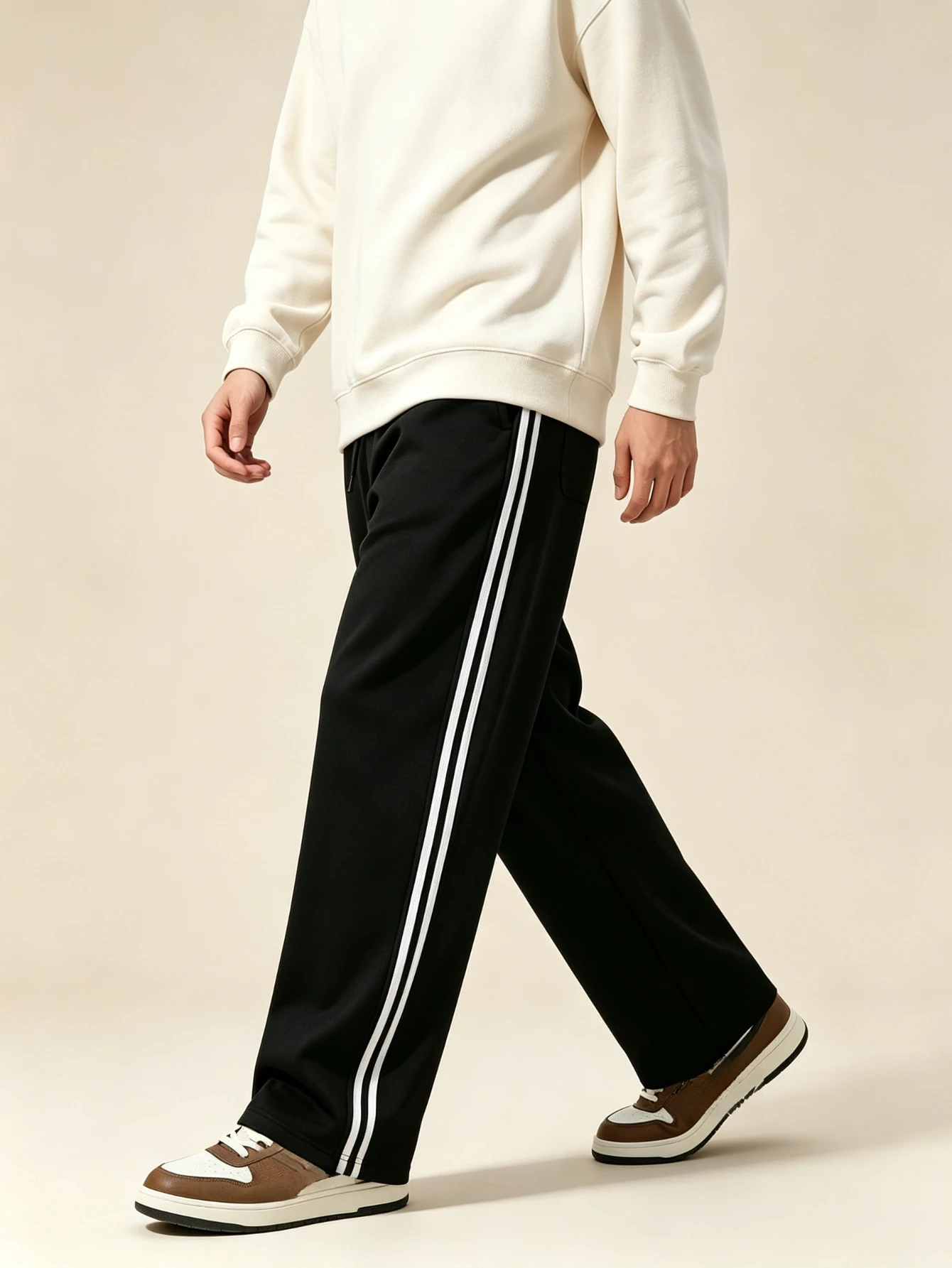 Sweatpants Casual Pants Man Long Clothes Autumn Men Clothing Cargo Youth 2026 Drawstring Elastic Waist Y2k Sports Knitted Pants