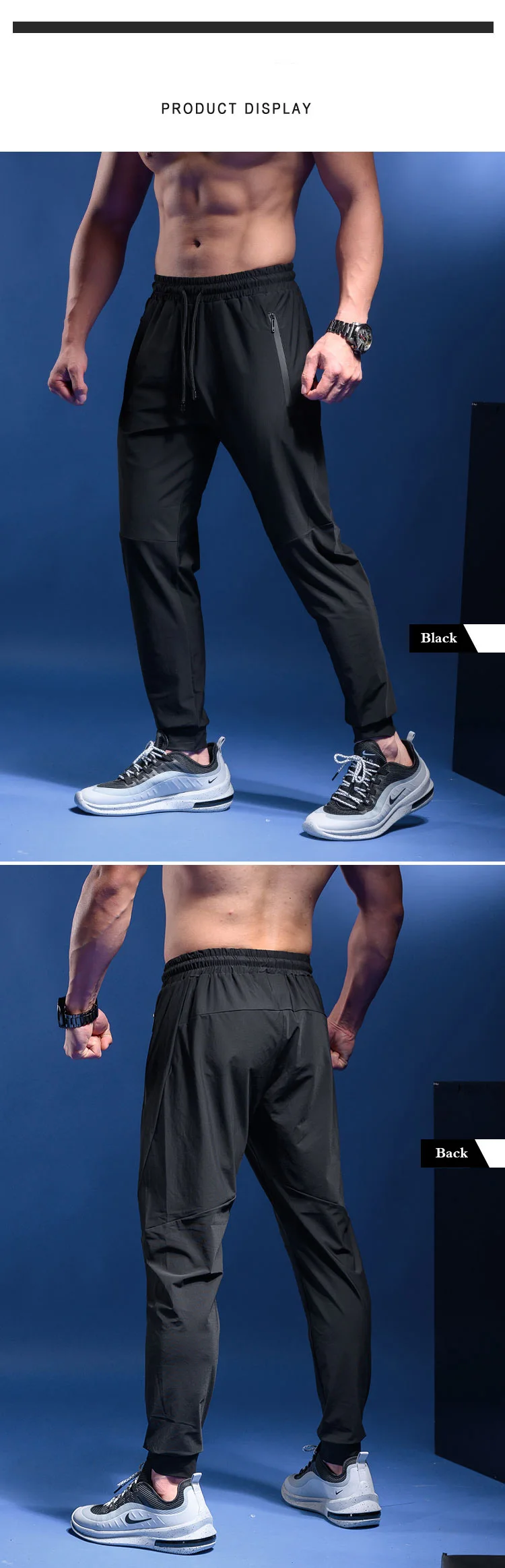 Sports Running Pants Men's Breathable Fitness Training Jogging Sweatpants Basketball Tennis Trousers Gyms Track Elastic Pants