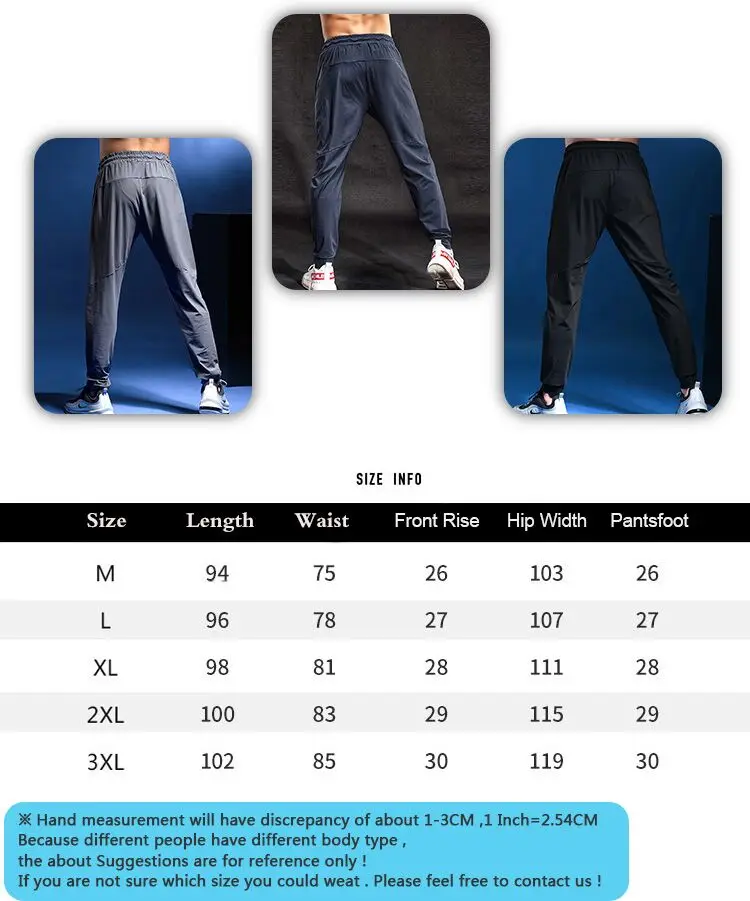 Sports Running Pants Men's Breathable Fitness Training Jogging Sweatpants Basketball Tennis Trousers Gyms Track Elastic Pants