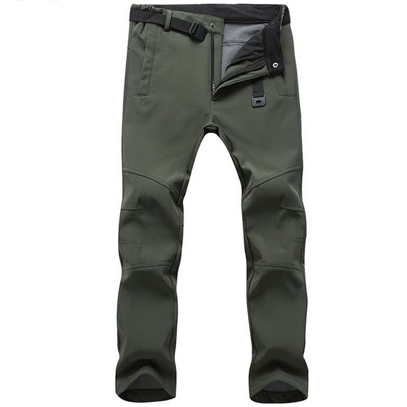Fashion Winter Stretch Waterproof Fleece Men's Pants