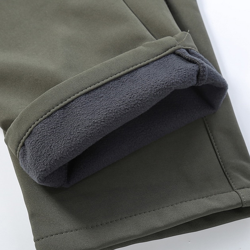 Fashion Winter Stretch Waterproof Fleece Men's Pants - Image 6