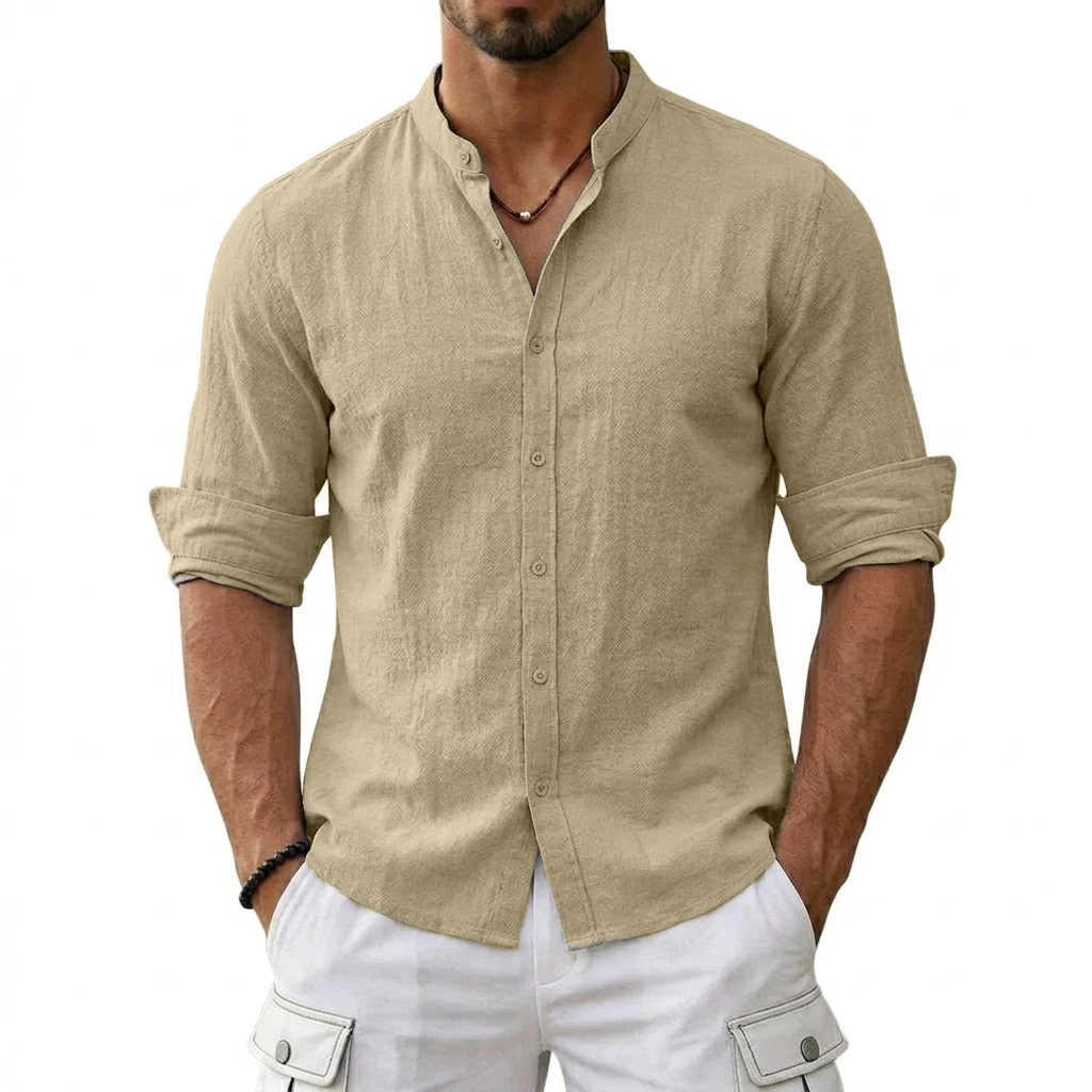 New Men's Cotton Linen Shirts for Men Casual Luxury Hawaiian Shirts Lightweight Long Sleeve Henley Beach Shirts T-Shirts for Men New Men's Cotton Linen Shirts for Men Casual Luxury Hawaiian Shirts Lightweight Long Sleeve Henley Beach Shirts T-Shirts for Men