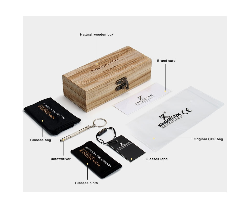 Men's Wooden Frame Rimless Polarized Sunglasses