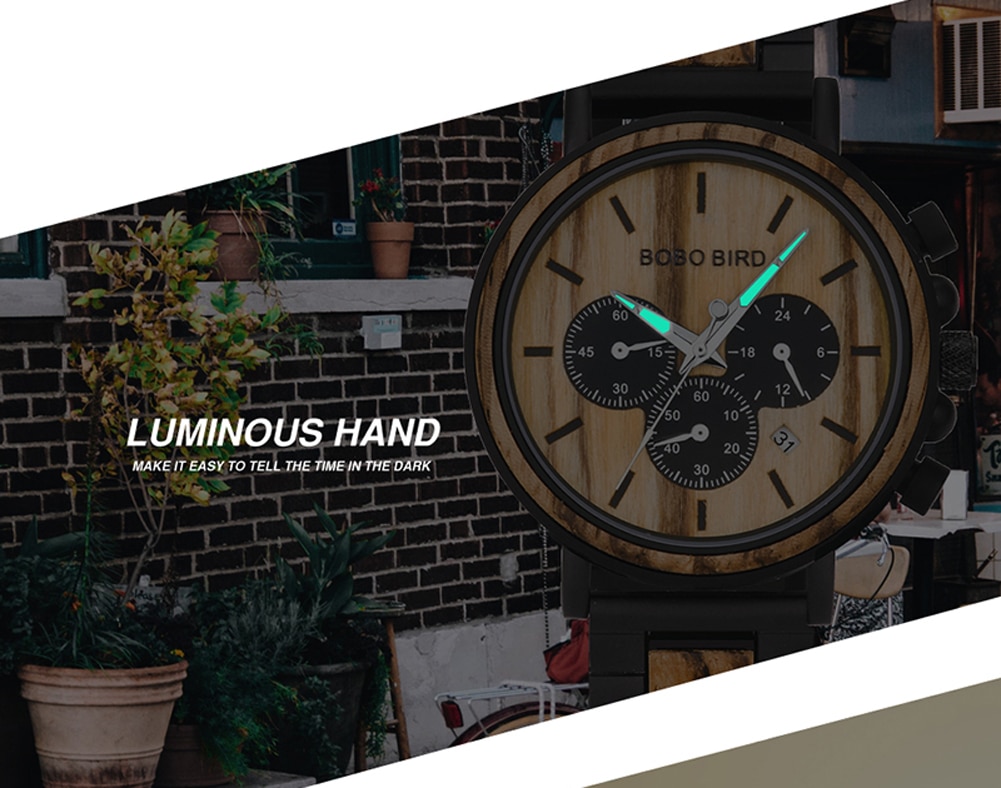 Men's Round Wooden Quartz Watch Men's Round Wooden Quartz Watch