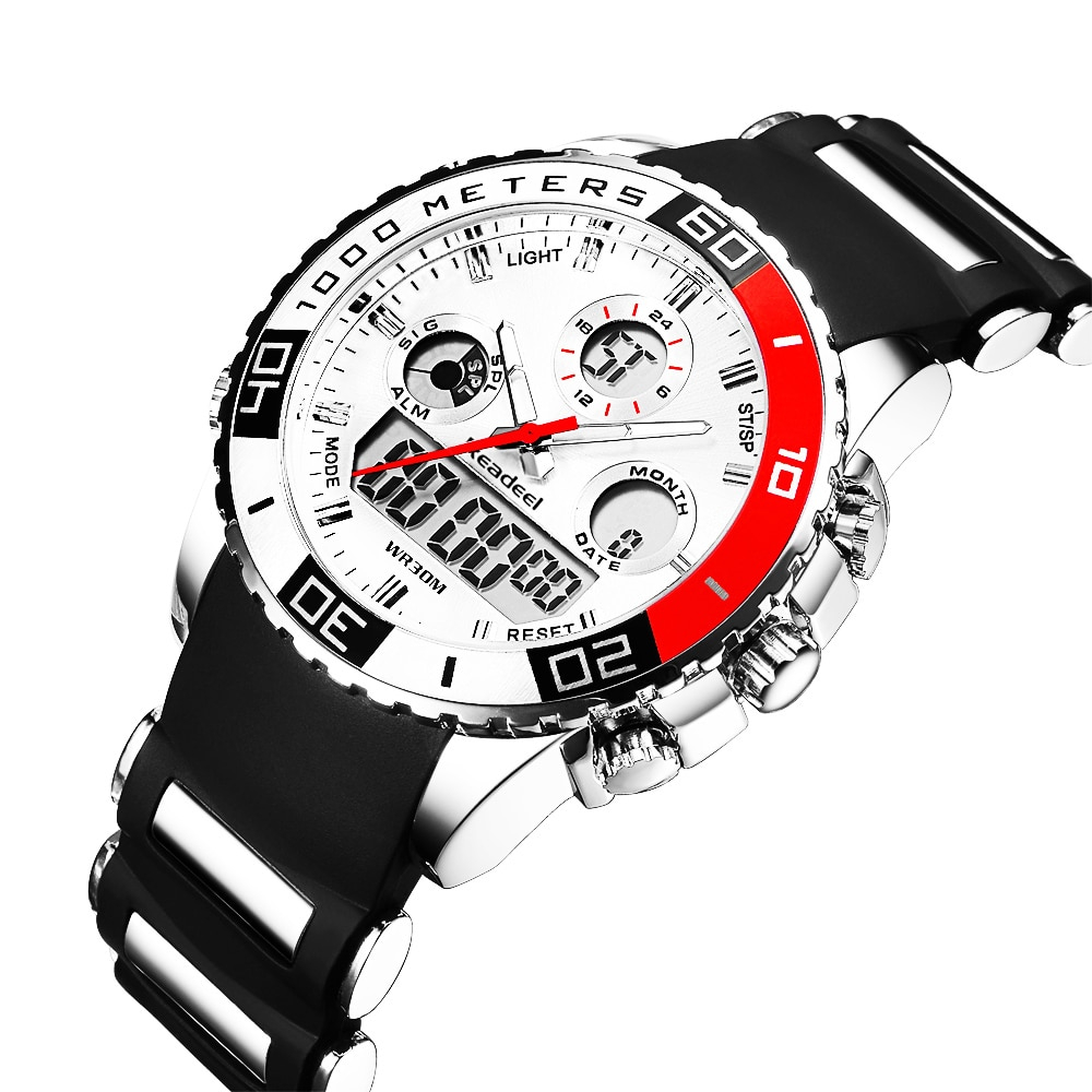 Stylish Sports Wristwatches for Men with Dual Dial - Image 2