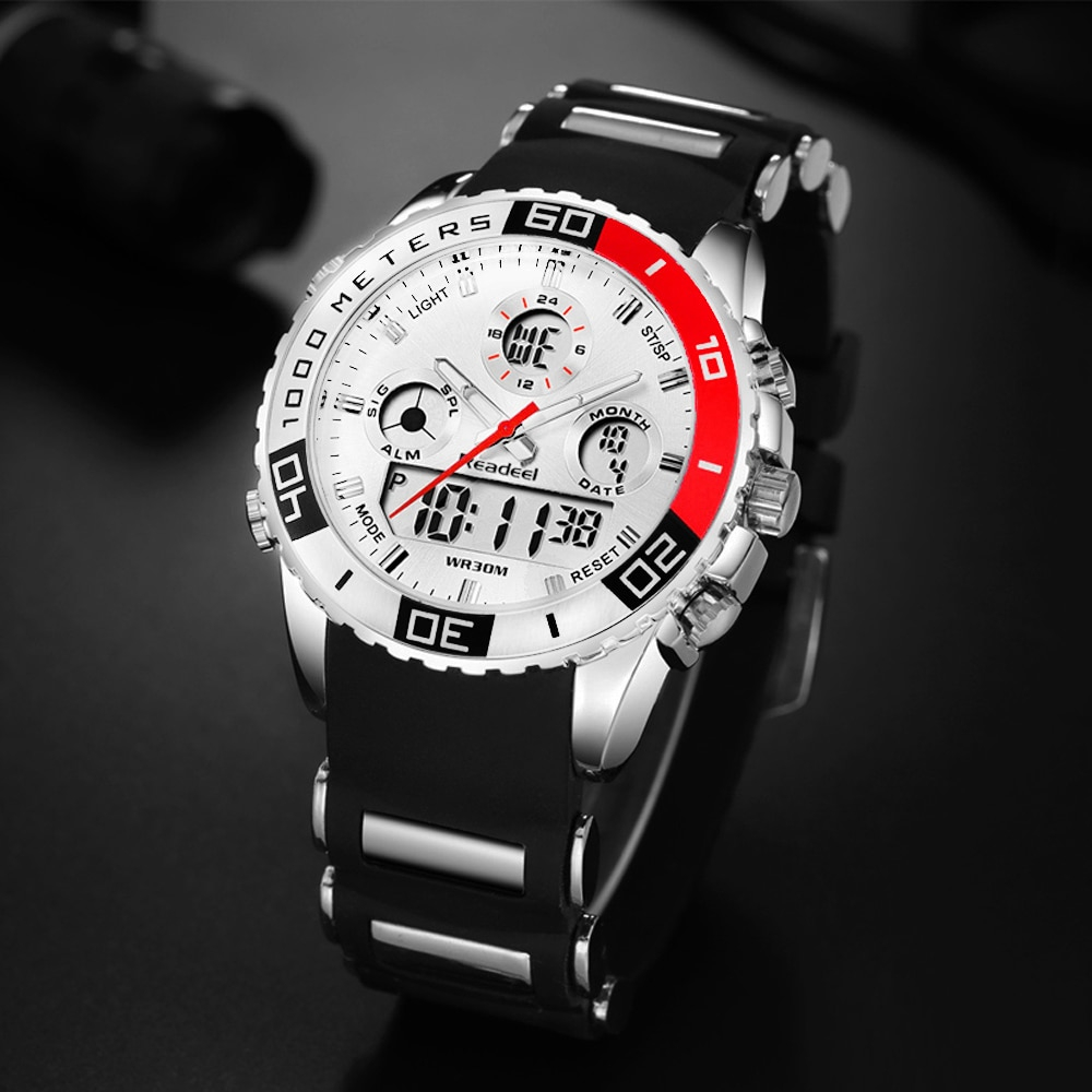 Stylish Sports Wristwatches for Men with Dual Dial - Image 5