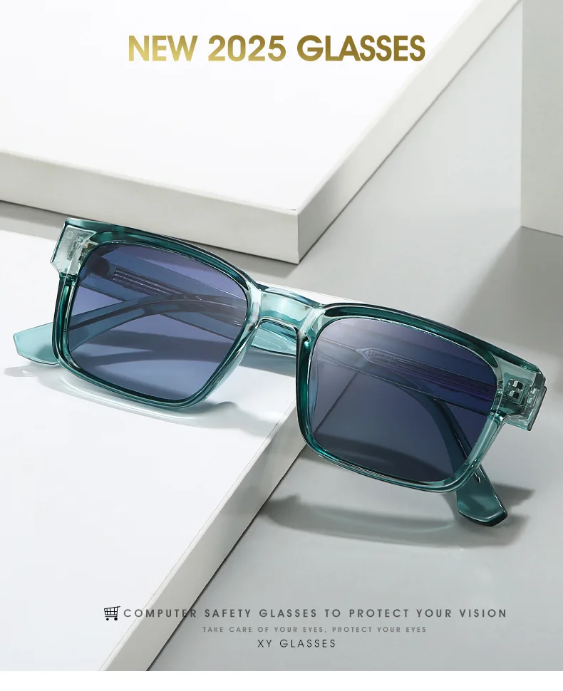Quality Square Polarized Sunglasses Men Metal Core UV400 Unisex Sun Glasses Travel Hiking Beach Fishing Eyewear