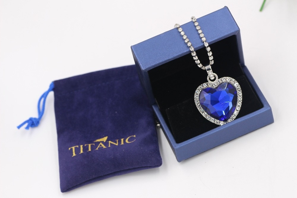 Women's Heart of Ocean Style Pendant Necklace