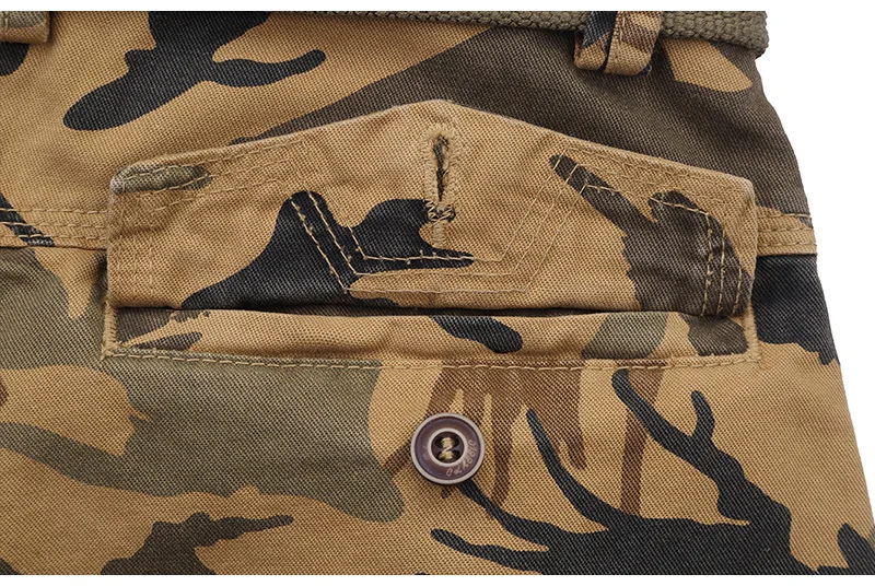 Camouflage Patterned Cargo Shorts