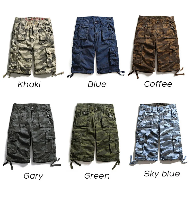 Men's Camouflage Casual Cotton Cargo Shorts