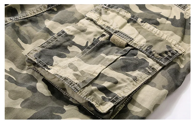 Men's Camouflage Casual Cotton Cargo Shorts