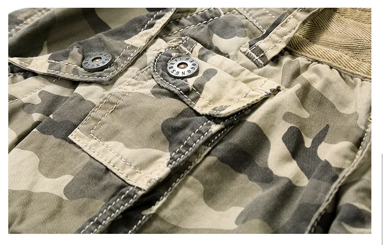 Men's Camouflage Casual Cotton Cargo Shorts