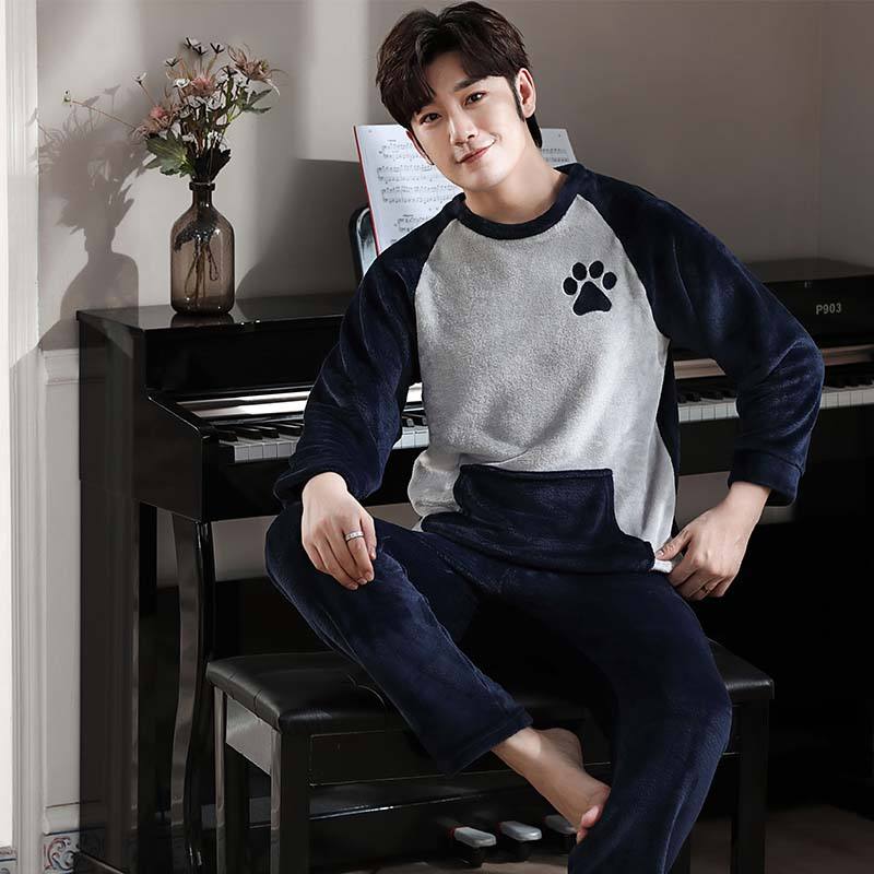 Men's Long Sleeved Warm Pajama Set Men's Long Sleeved Warm Pajama Set