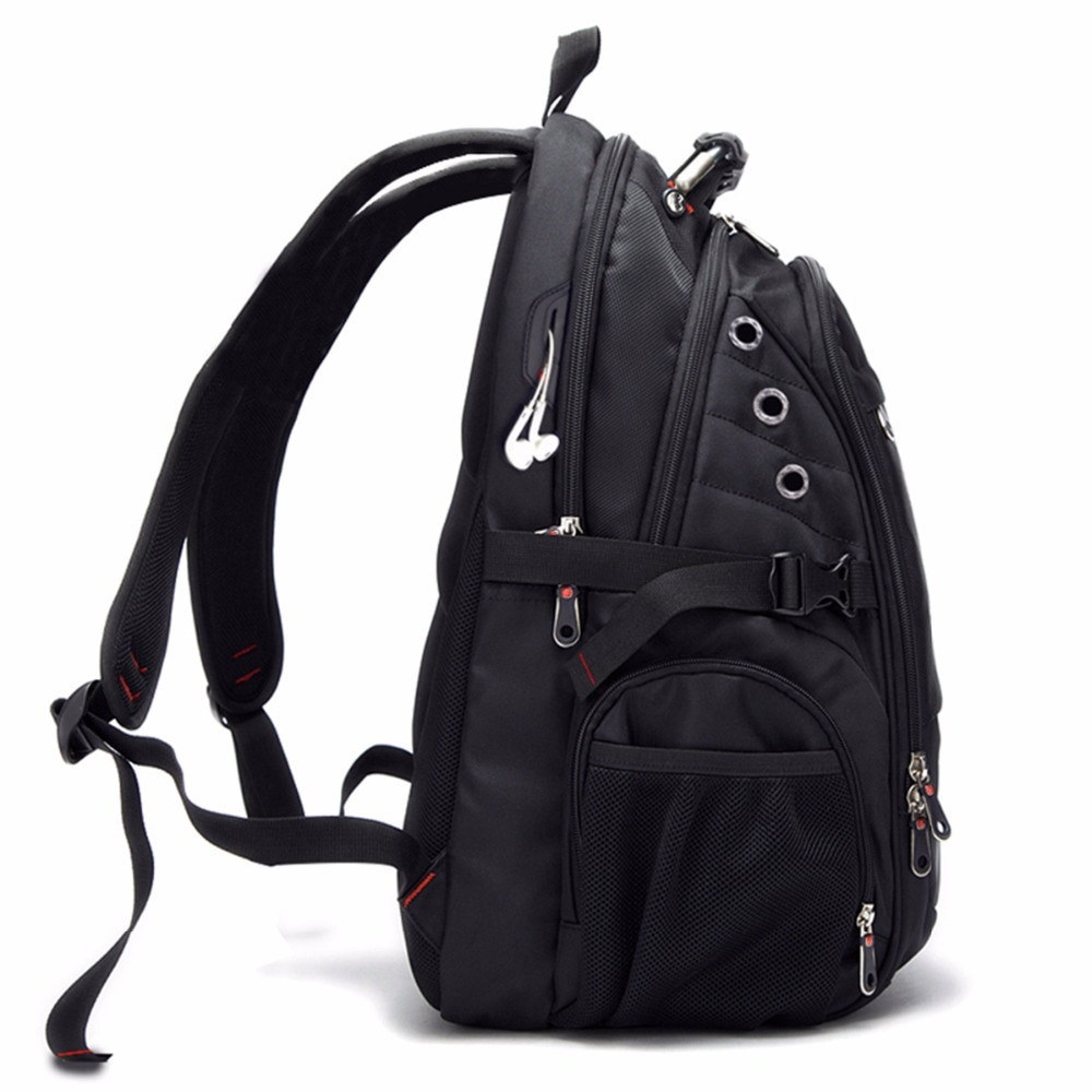 Men's Diagonal Zippper USB Backpack - Image 3
